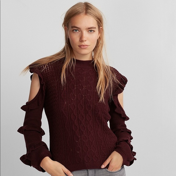 Express Cold Shoulder Sweater - Picture 5 of 9